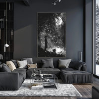 Mystical Moonlit Solitude in Nature - Artistic Poster PosterGoat