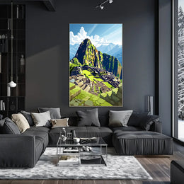 Machu Picchu Adventure: Vibrant Modern Art Poster