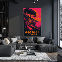 Amalfi Coast Poster Wall Art for Coastal Home Decor