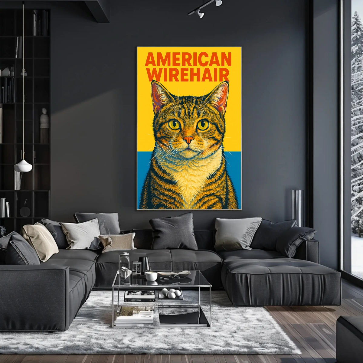 American Wirehair Cat Poster