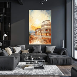 Colosseum Majesty: Ancient Rome Travel Poster