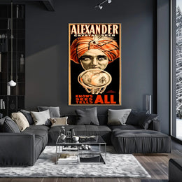 Crystal Seer Fortune Teller Vintage Art Poster