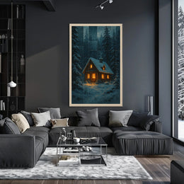 Cozy Winter Cabin Poster