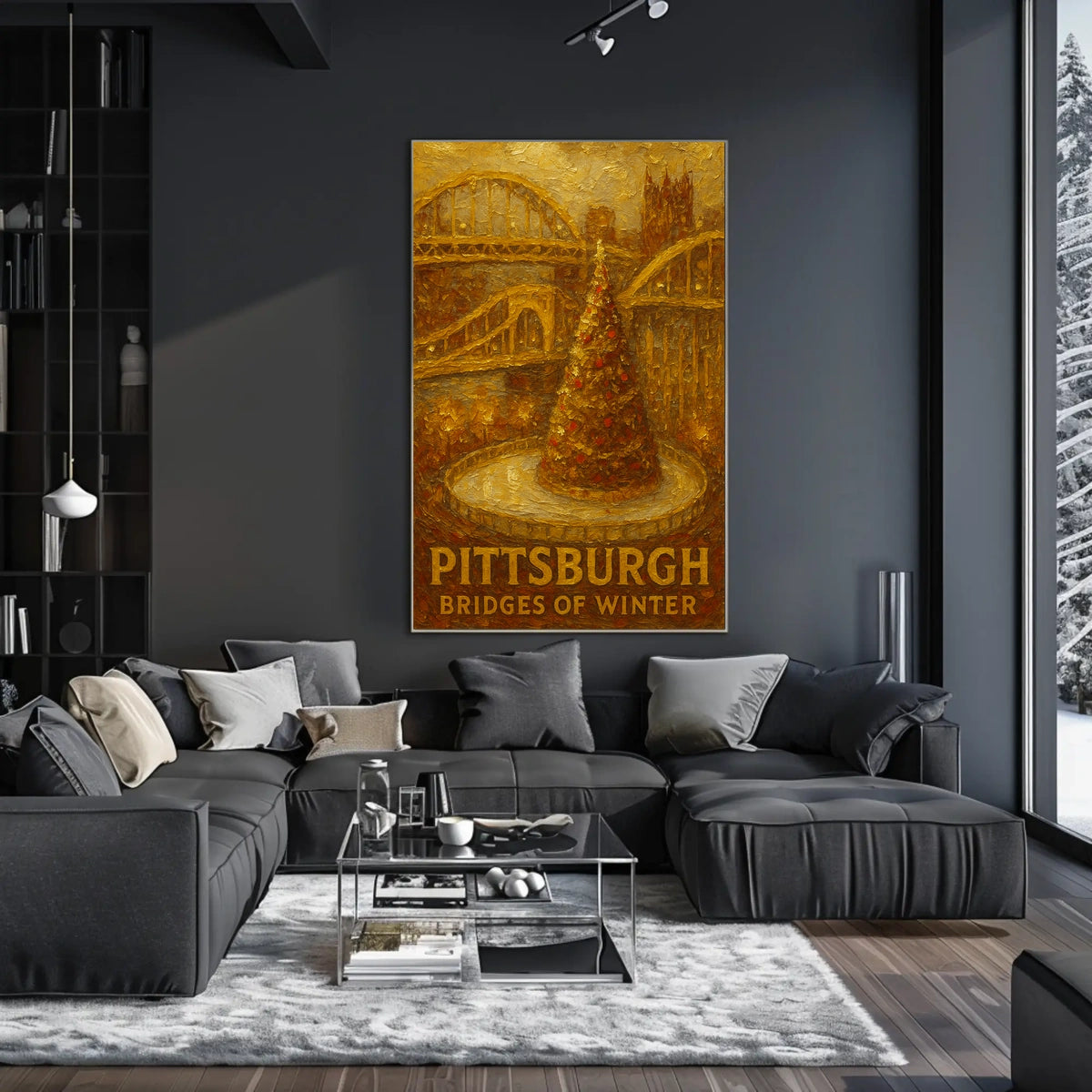 Pittsburgh Bridges Of Winter Poster