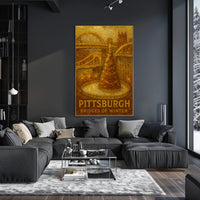 Pittsburgh Bridges Of Winter Poster