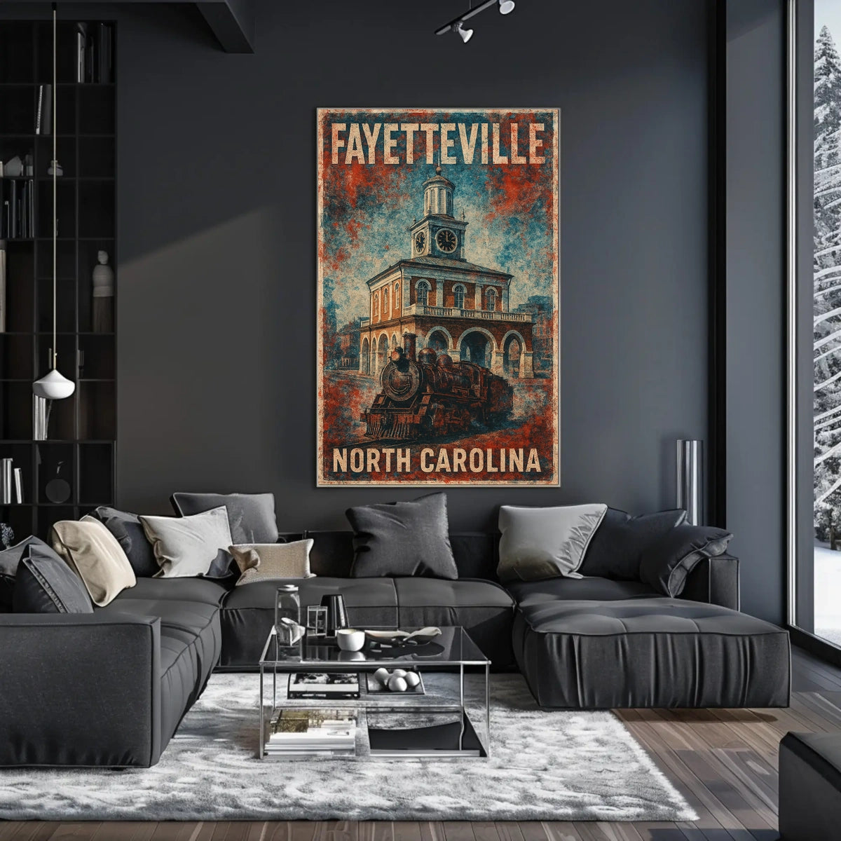 Fayetteville NC Wanderlust Travel Poster