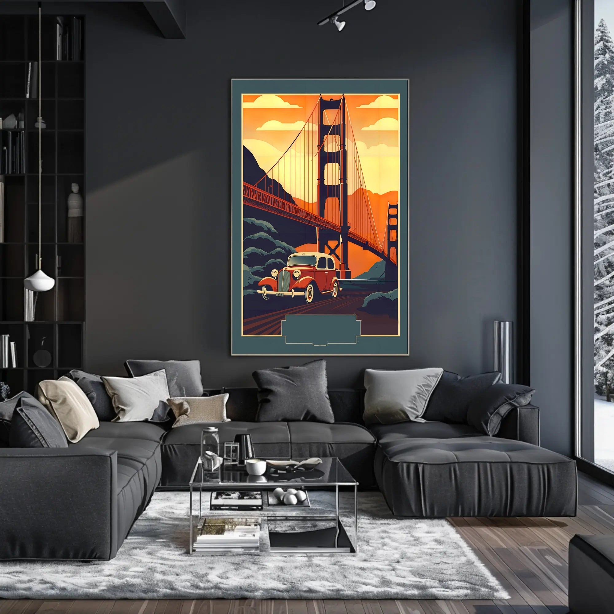 Vintage Adventure Over the Golden Gate Poster
