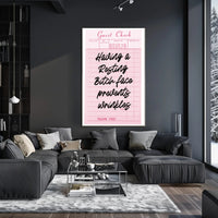 Humorous Vintage Guest Check Pop Culture Poster PosterGoat