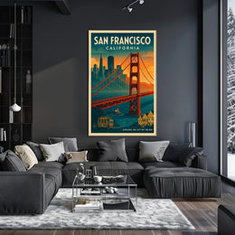San Francisco Vintage Travel Poster Wall Art
