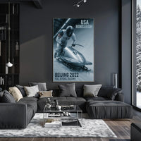 Beijing 2022 USA Bobsleigh Poster