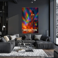 Brockton Massachusetts Vibrant Pop Art Decor Lovers Poster