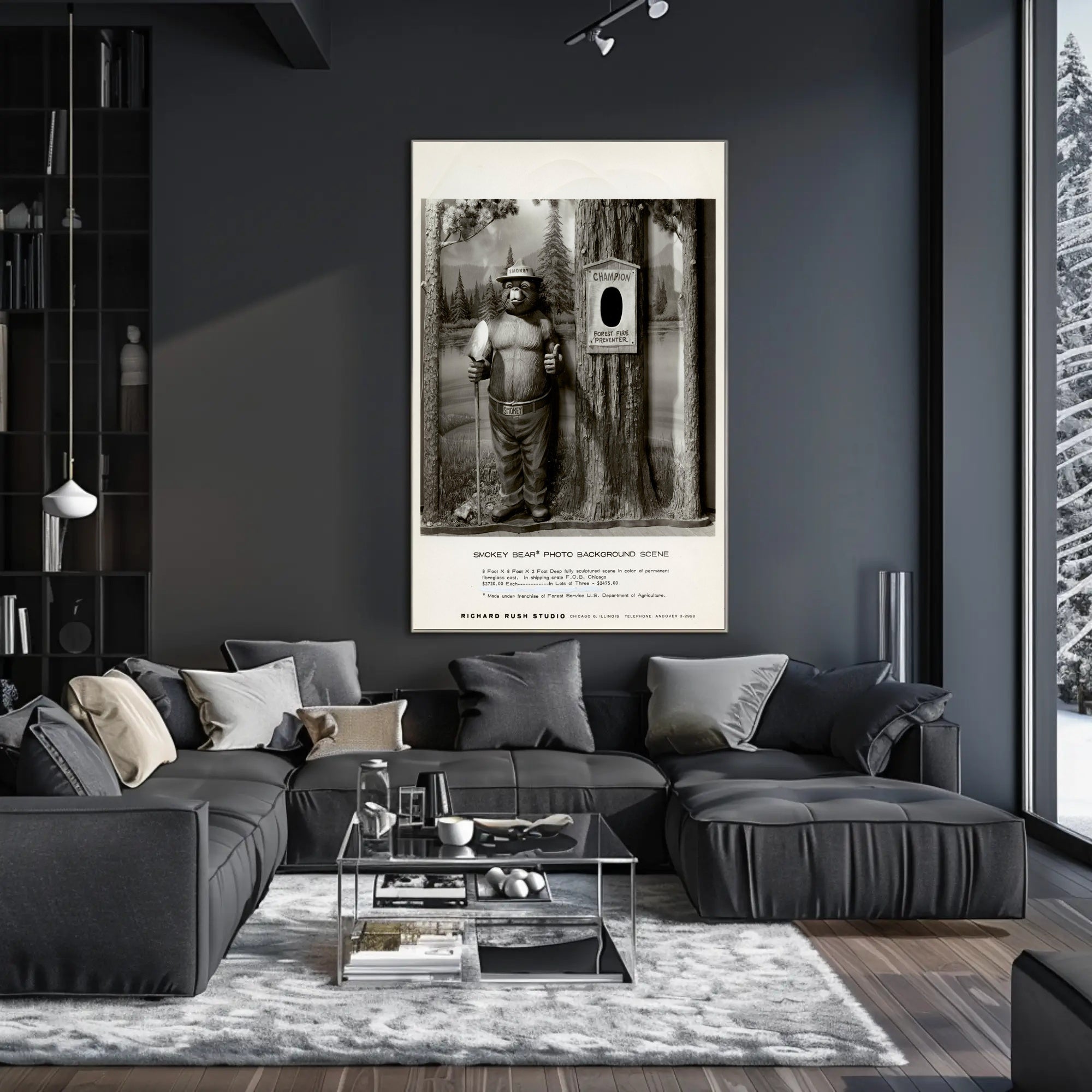 Smokey Bear Photo Background Scene Poster PosterGoat