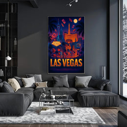 Las Vegas Nightlife Vibes Urban or Cityscape Poster PosterGoat