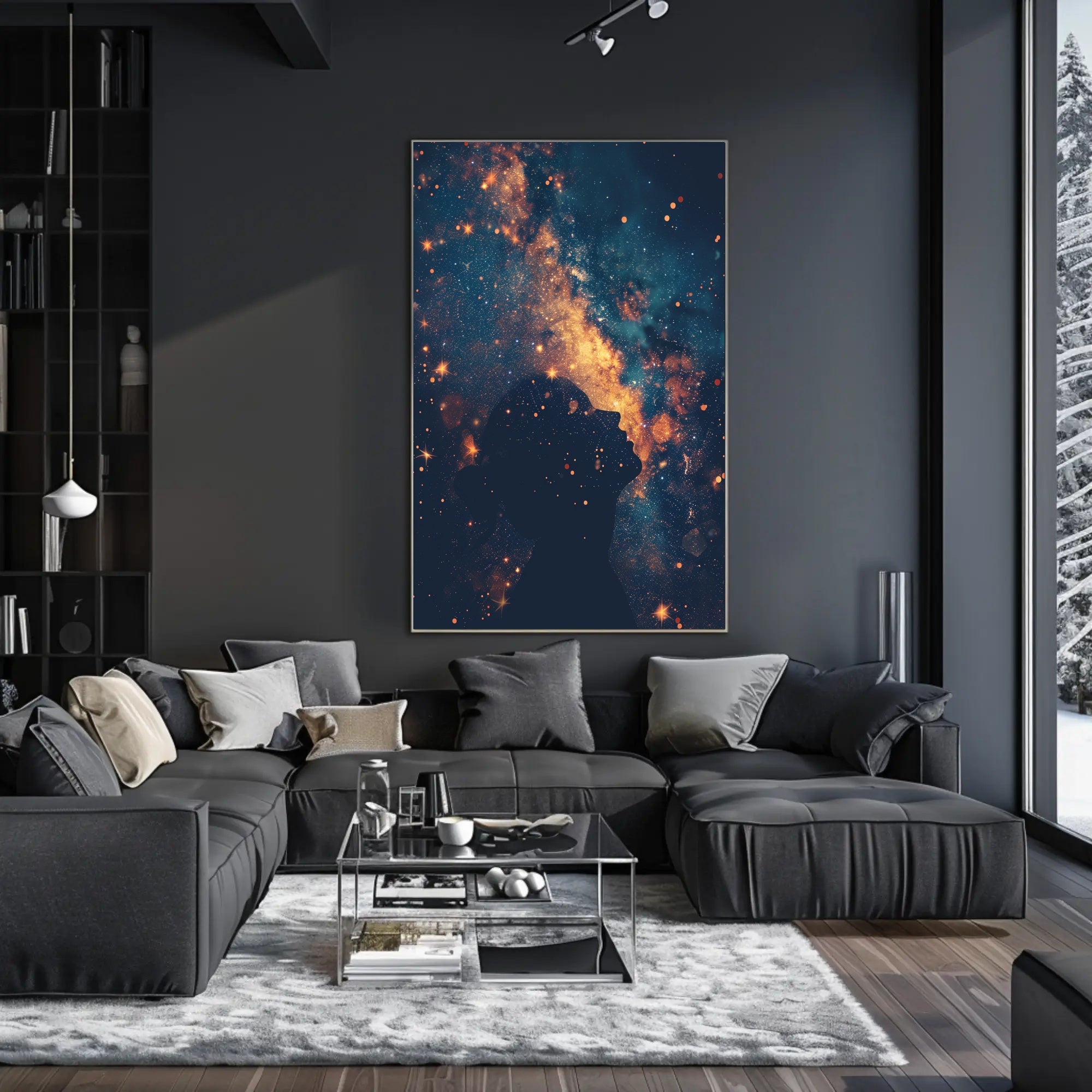 Cosmic Contemplation Art Print Poster for Home Decor PosterGoat