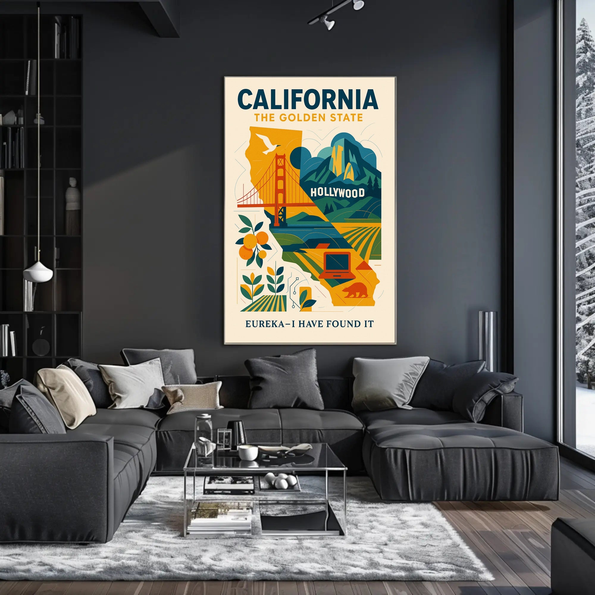 California Icons and Industry: Vintage Travel Poster