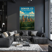 Denver, Co The Mile High City Poster