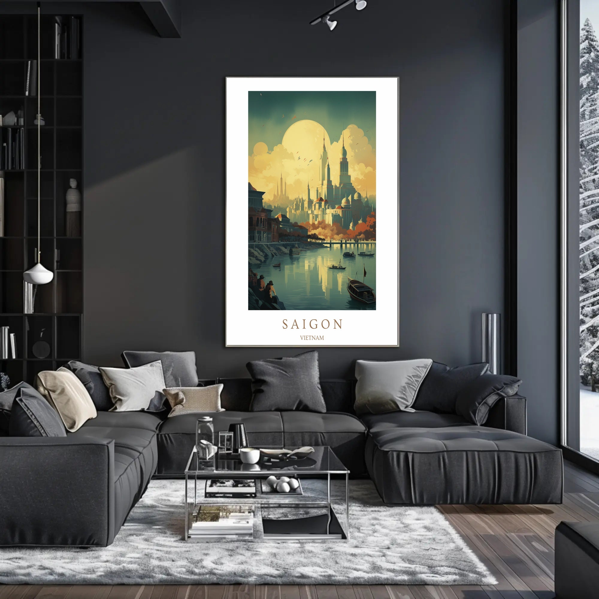 Saigon Skyline Poster PosterGoat