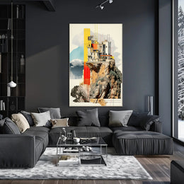 Cliffside Architecture Poster
