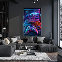 Neon Gaming Universe Poster