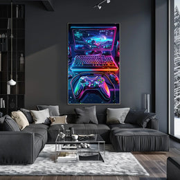 Neon Gaming Universe Poster