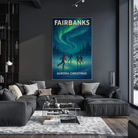 Fairbanks Aurora Christmas Poster