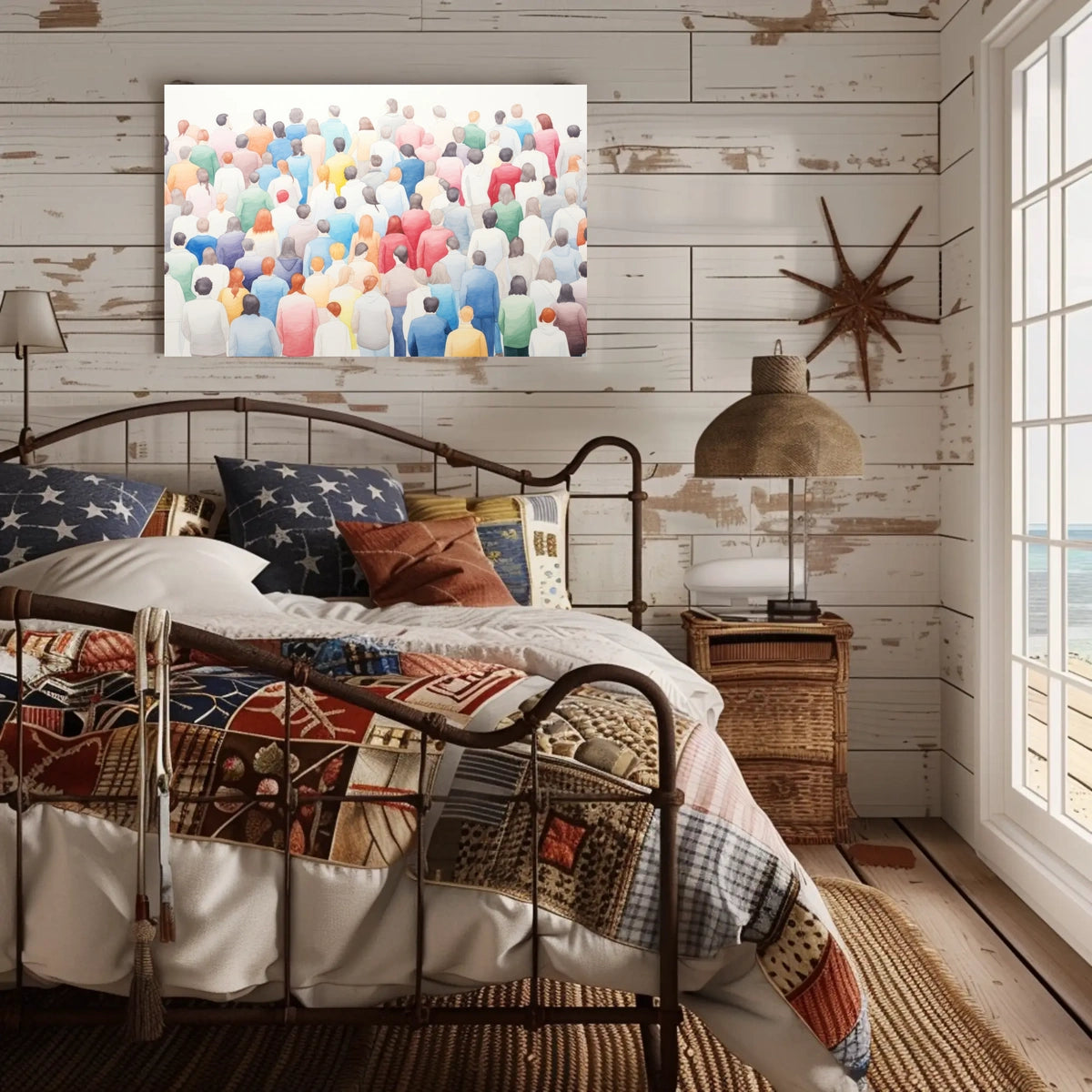 A Colorful Crowd Poster