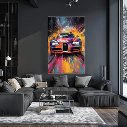 High-Performance Car Art: Abstract, Artistic, or Pop Culture Poster