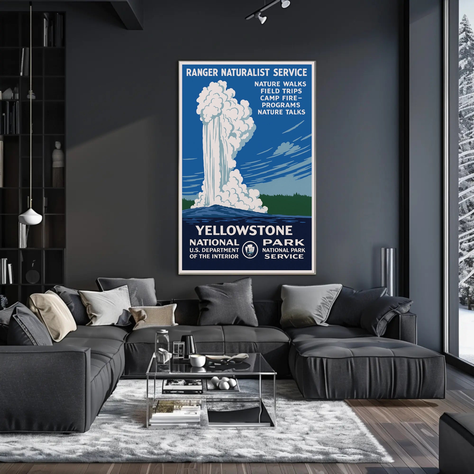 Yellowstone National Park Ranger Naturalist Service Poster PosterGoat
