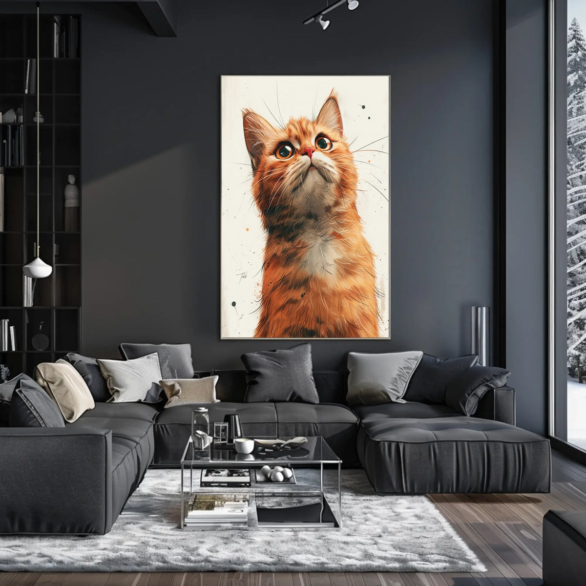 Curious Cat Portrait Poster