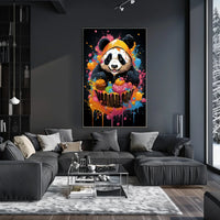 Colorful Panda Delight Poster
