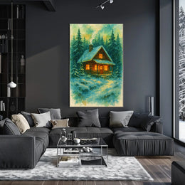 Cozy Winter Cabin Poster