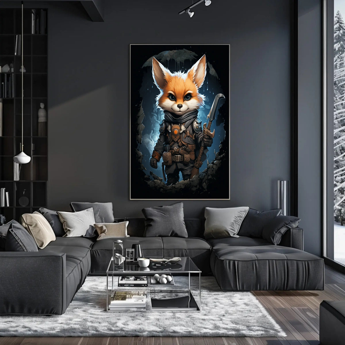 Adventurous Fox Warrior Poster