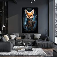 Adventurous Fox Warrior Poster