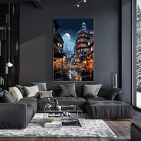 Neon Night Market Poster