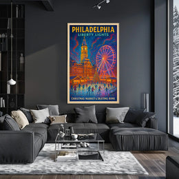Philadelphia Liberty Lights Poster