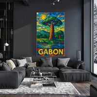 Gabon Mosaic Art Poster
