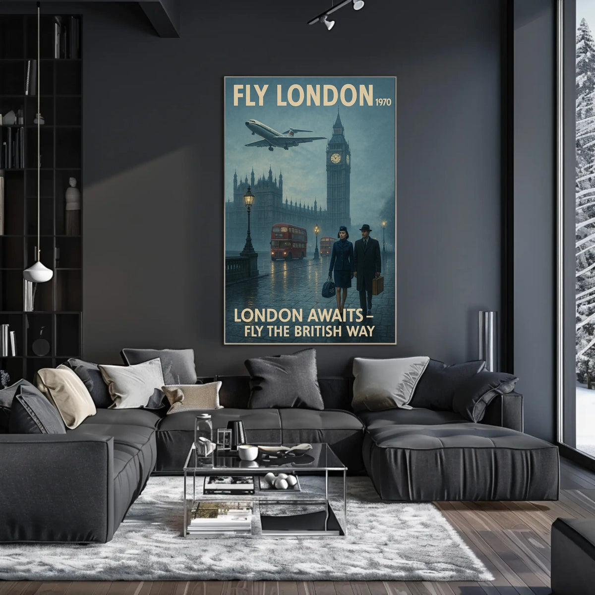 Fly London 1970 Poster