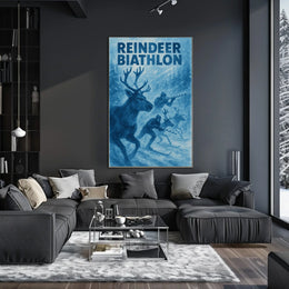 Reindeer Biathlon Adventure Poster