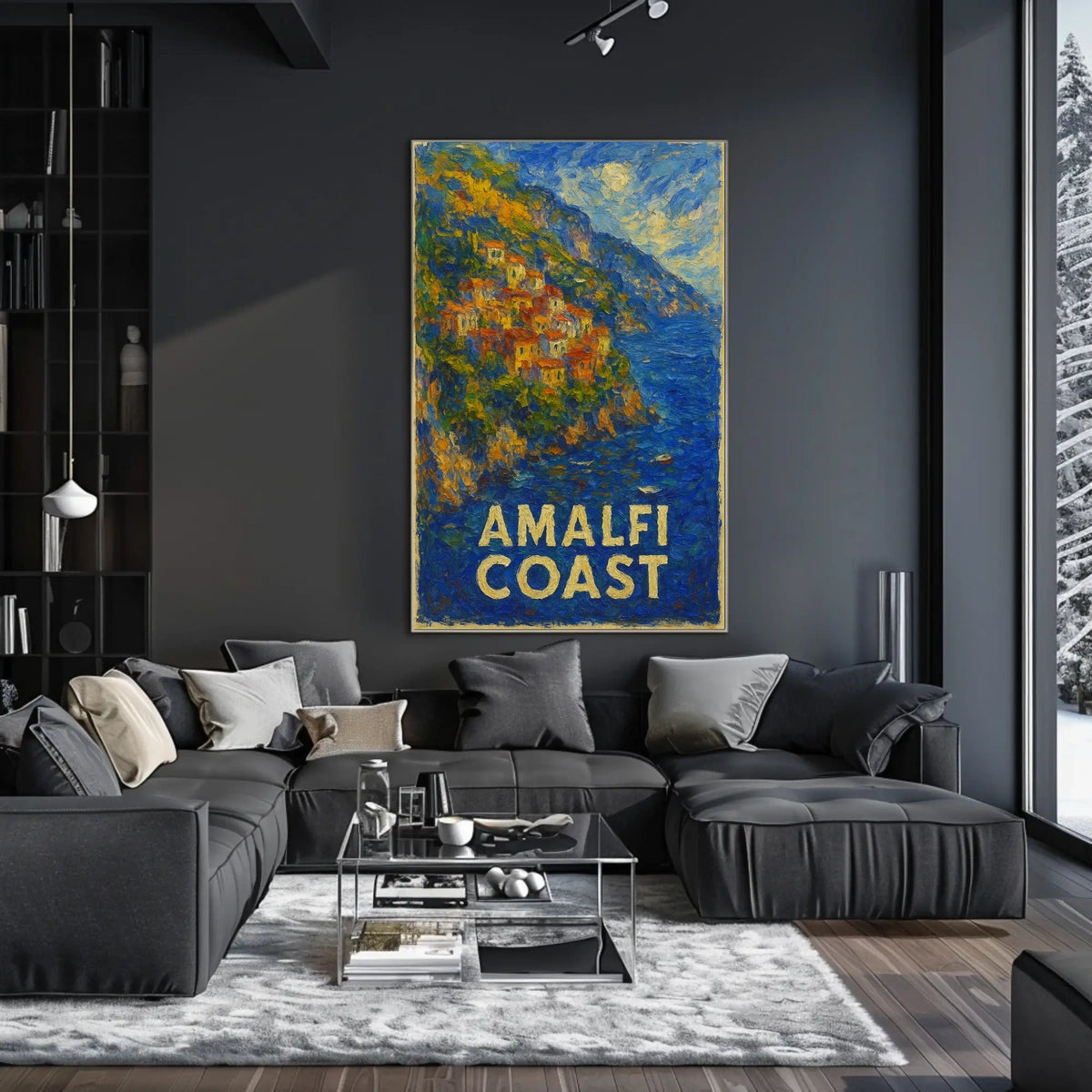 Amalfi Coast Impression Poster Wall Art 18x24 Home Decor