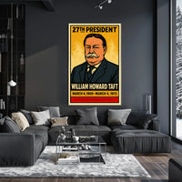 William Howard Taft 27th President of the United States Inked Comic Style Poster
