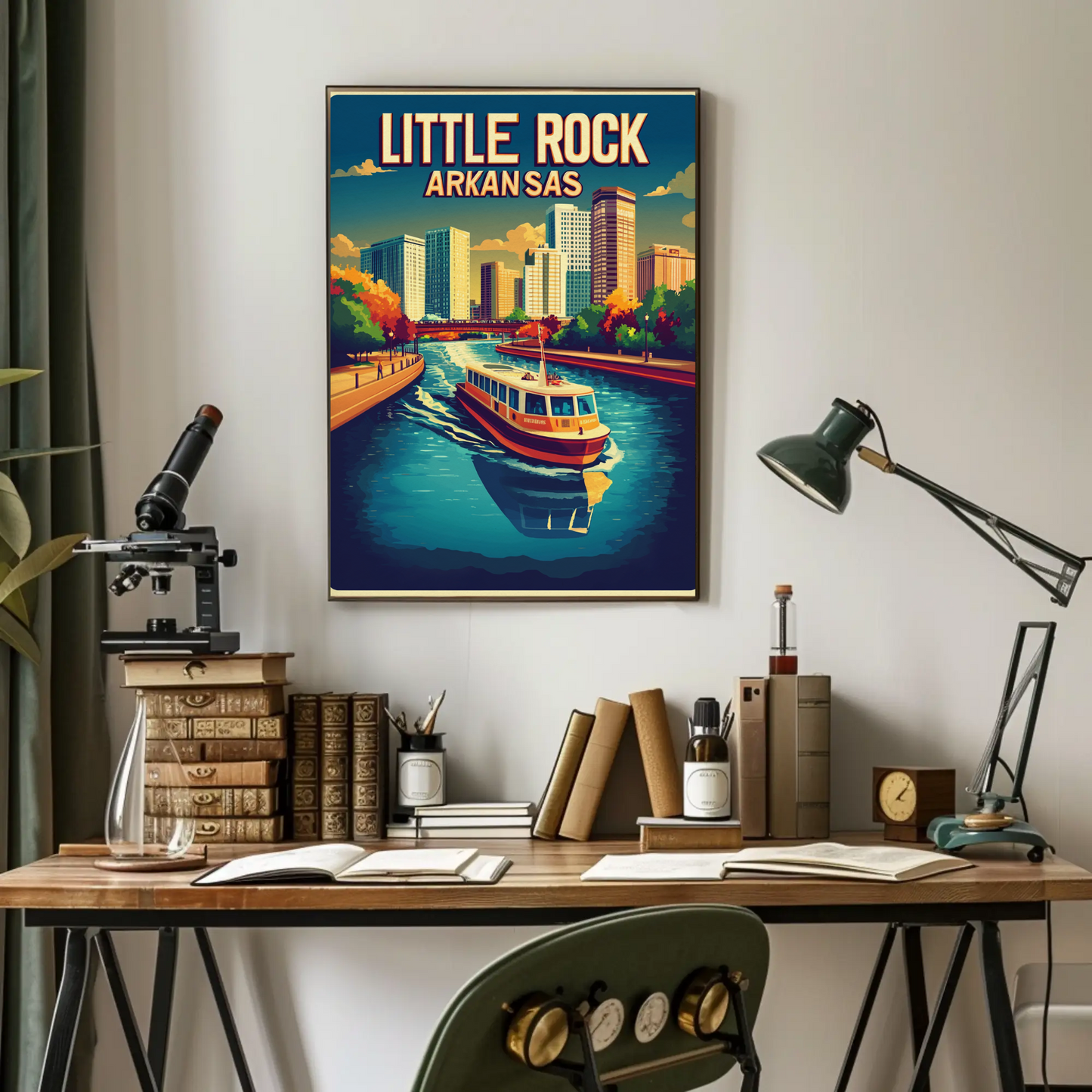 Little Rock Arkansas Vintage Poster