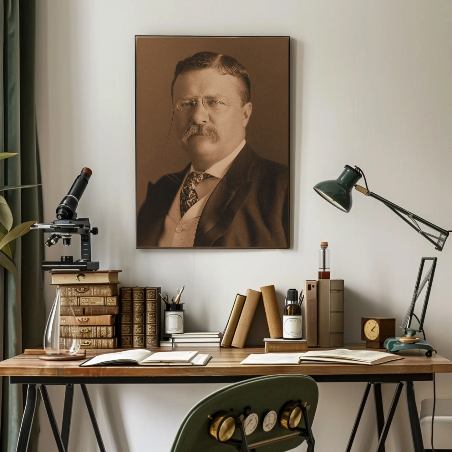 Theodore Roosevelt 26th President Sepia Photo