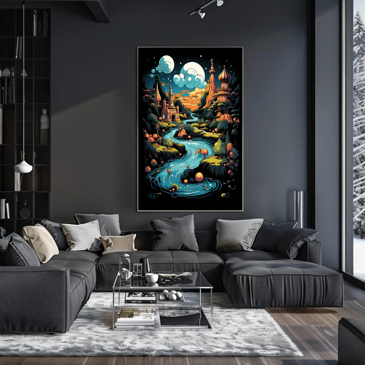 Whimsical Landscape Fantasy Realm Art Poster