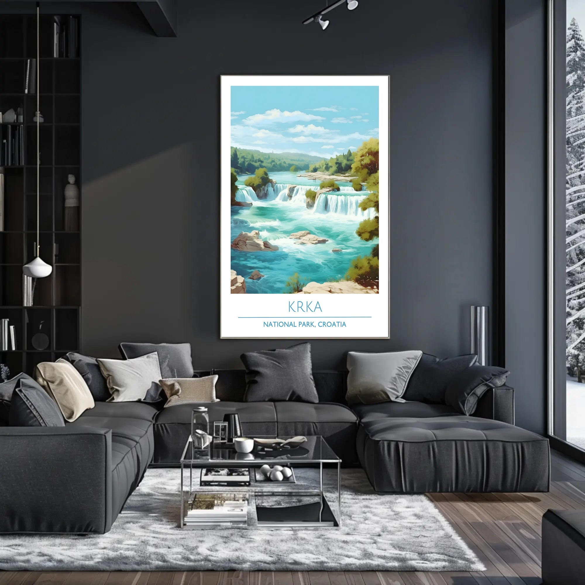 Krka National Park Waterfalls Scenic National Park Poster