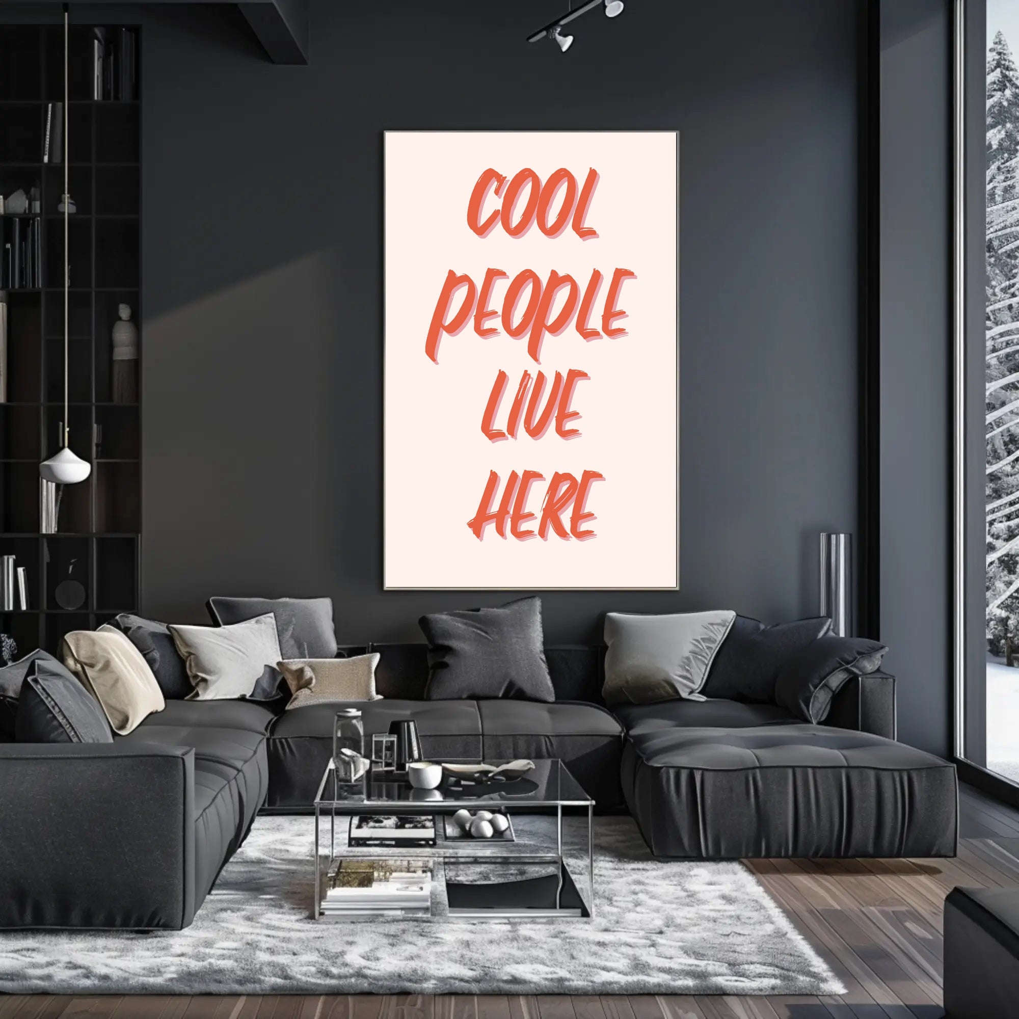 Cool People Live Here Motivational or Quote Poster PosterGoat
