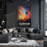 Durham Skyline Vibrant Digital Painting Poster
