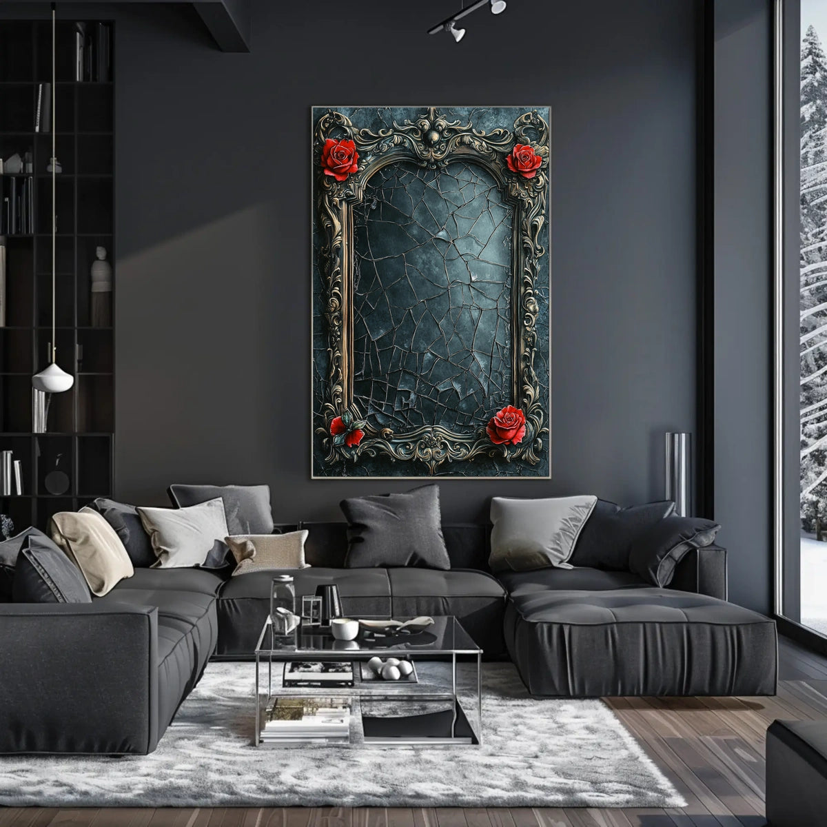 Ornate Elegance Baroque-Inspired Frame Cultural Heritage Poster