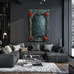 Ornate Elegance Baroque-Inspired Frame Cultural Heritage Poster