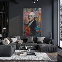 George Washington Graffiti Style Portrait Poster