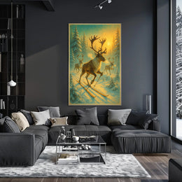 Reindeer Ski Adventure Poster